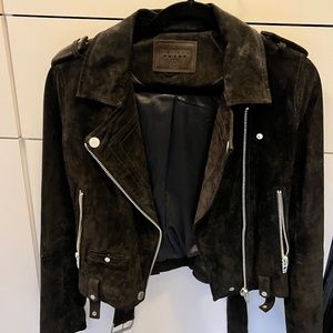 Never worn Suede Moto Jacket